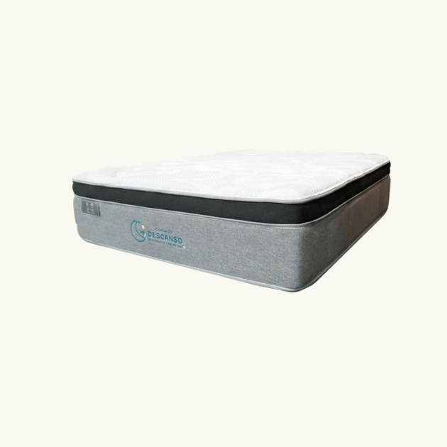 El colchón Copenhague combina suavidad, soporte y resortes Pocket Coil para brindar una experiencia premium de descanso.