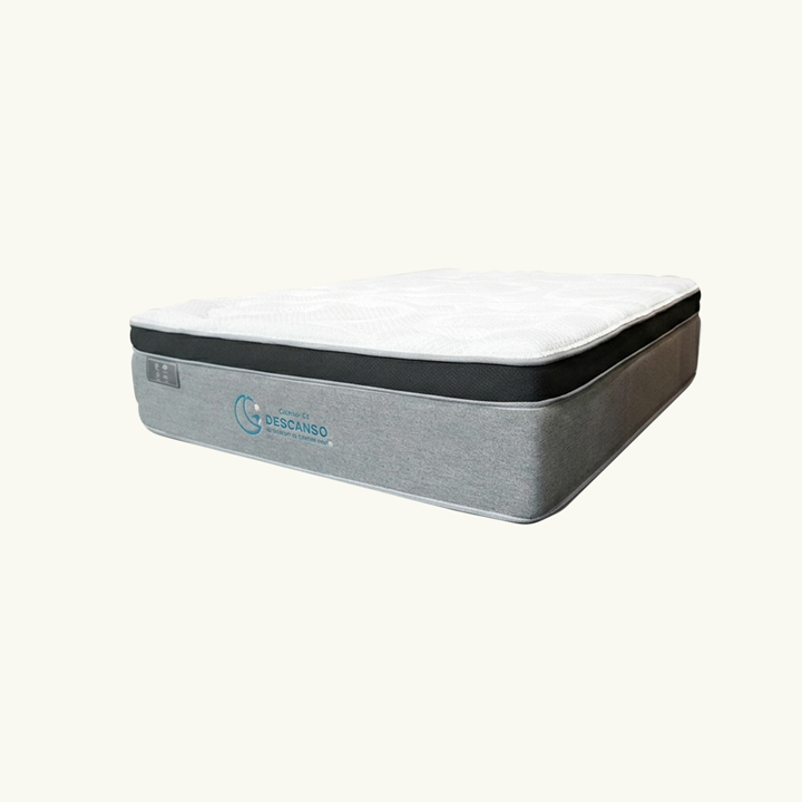 El colchón Copenhague combina suavidad, soporte y resortes Pocket Coil para brindar una experiencia premium de descanso.